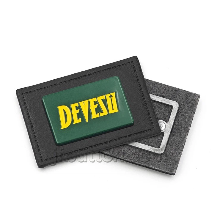 Black Leather Patch With Metal Tag best