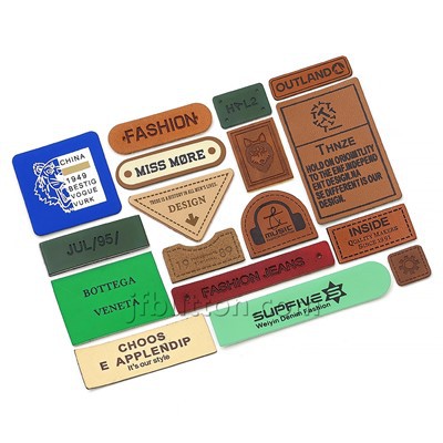 Faux Leather Logo Patch pro oděv