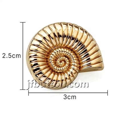 Zlaté Tlačítko Tvaru Šneka Na Oblečení