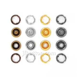 Kovové kroužky s patentními knoflíky